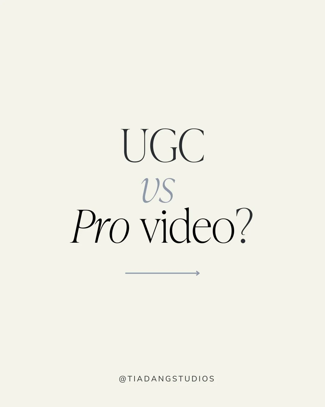 User Generated Content (UGC) VS Professional Videography (Pro Video): What are they and why you need both? 🤳🎥

UGC builds trust. It feels natural, relatable and shows your product or service in real life, sparking genuine engagement.

Professional 