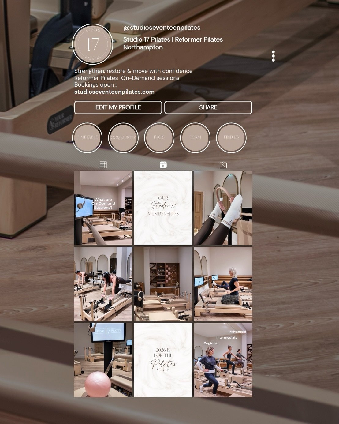 Client Spotlight 🧘

We have loved working with Studio 17 on the launch of their Pilates studio, and supporting their journey over the past 6 months through intentional content creation and social media management 🤍

Helping build their online prese