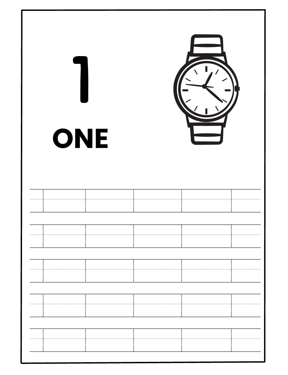 Number Tracing Worksheets