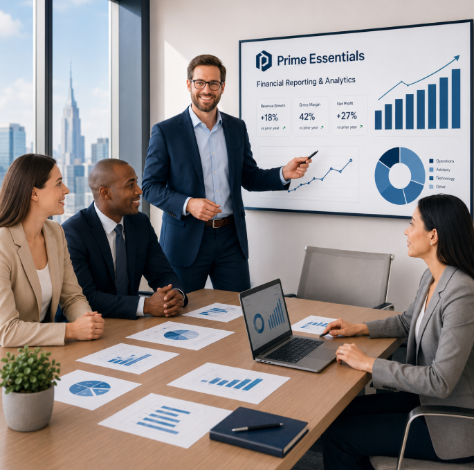 Team working together on financial data cleanup project