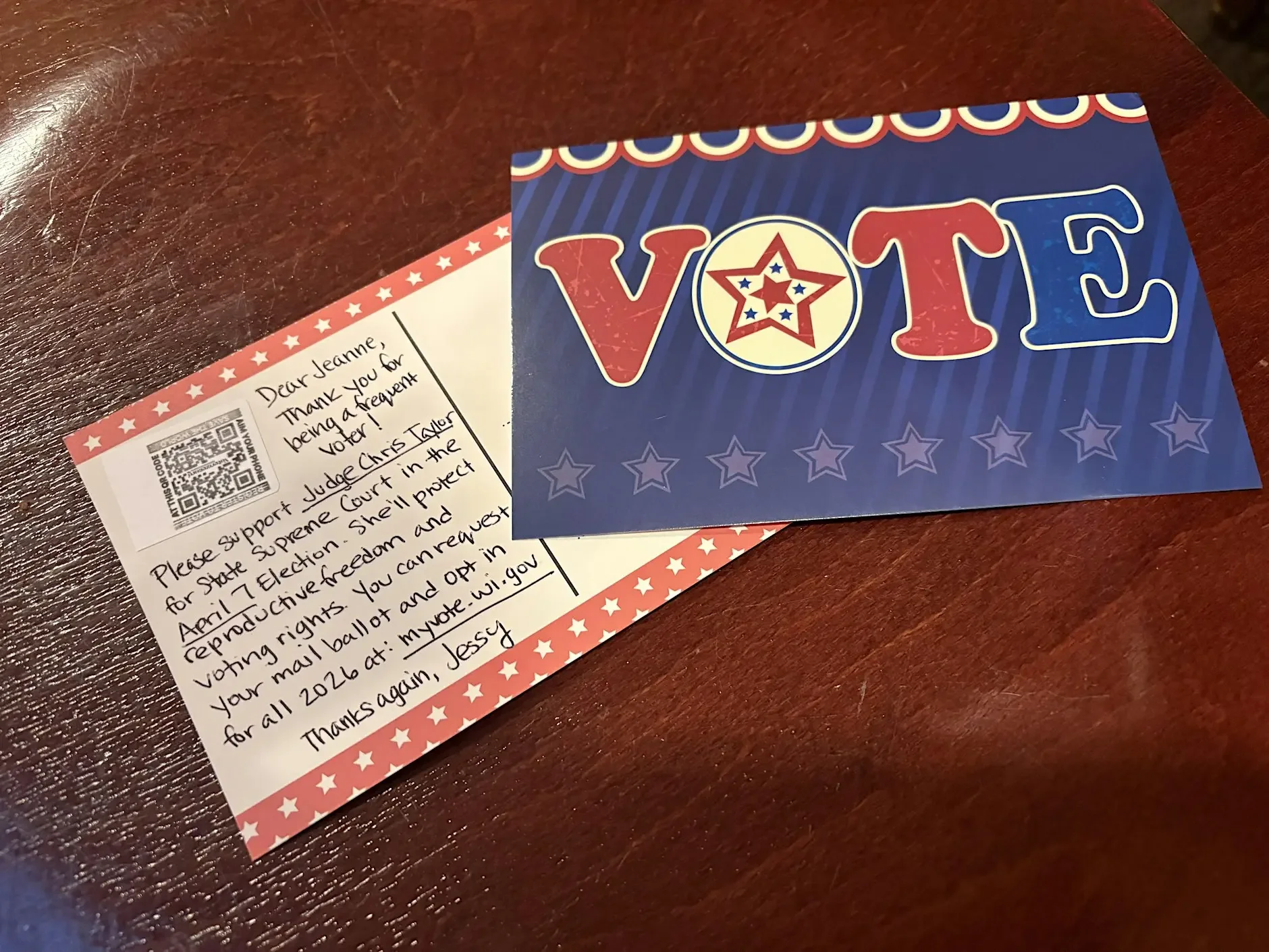 Postcarding for Democracy