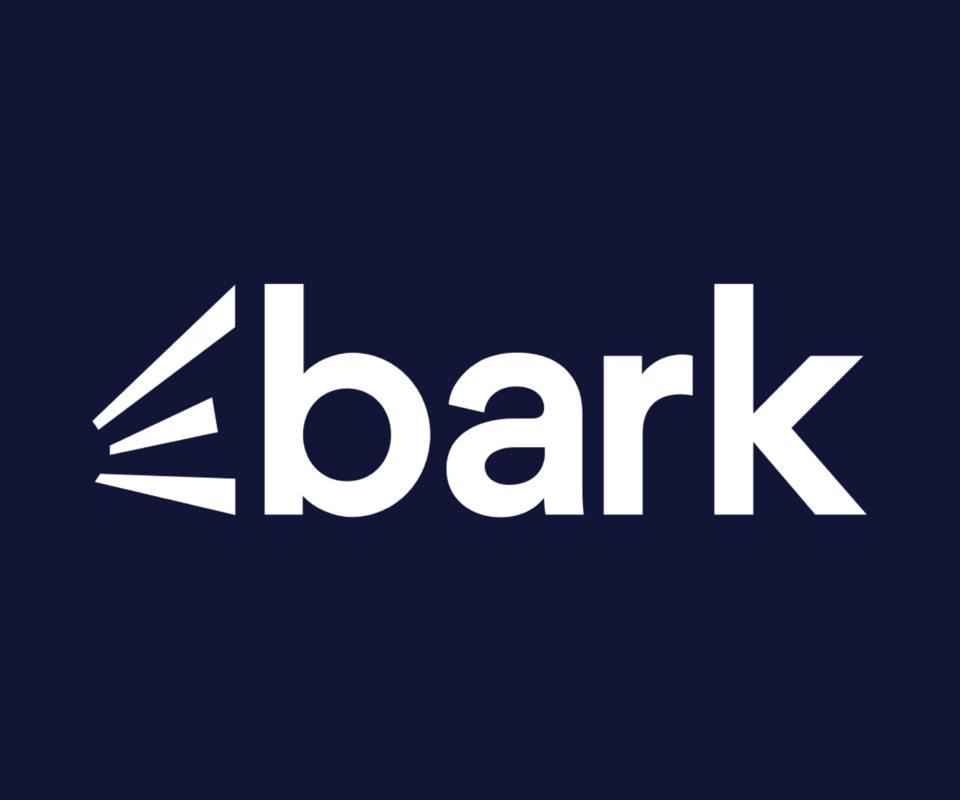 Bark logo with stylized wind lines on a navy background.