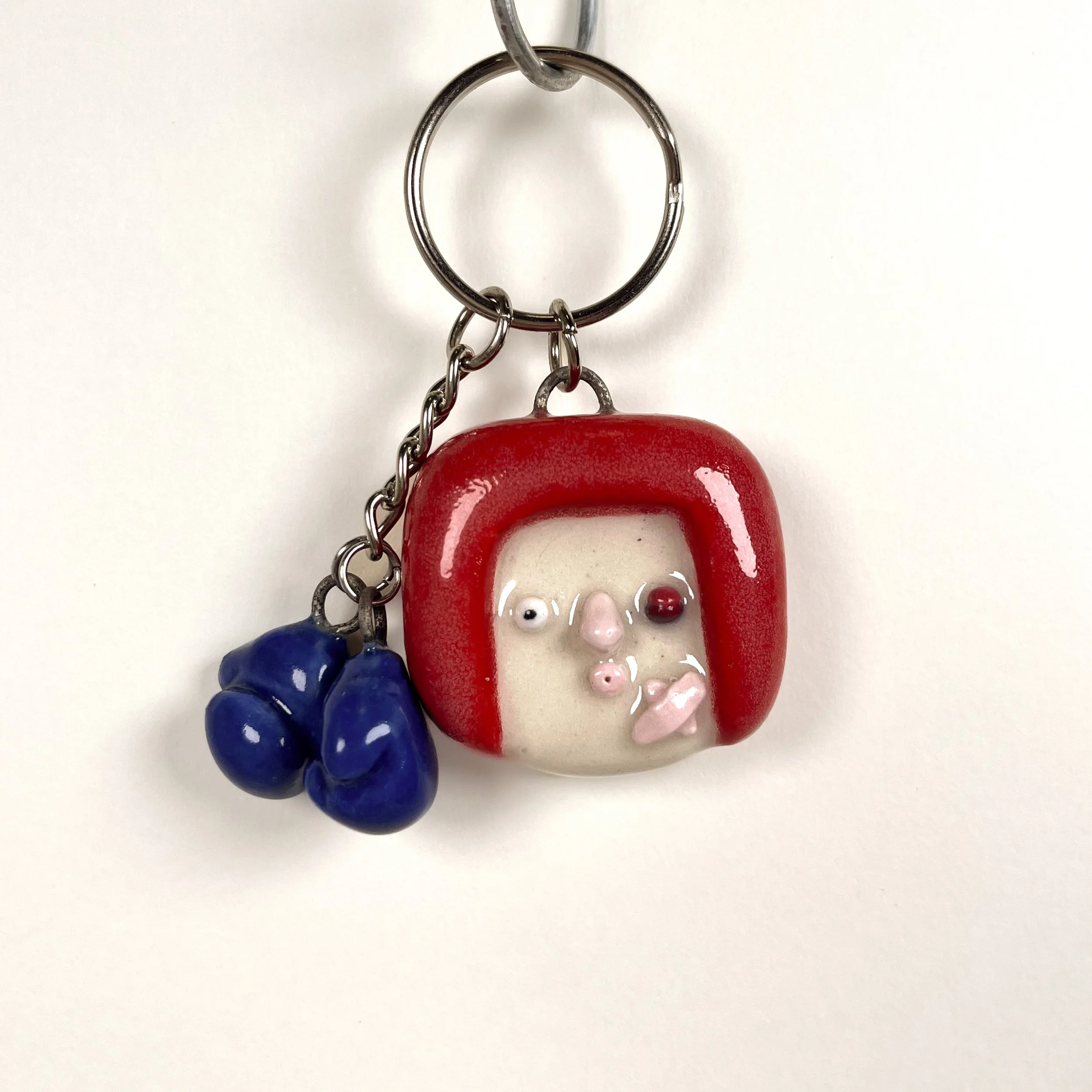Red Bandaged Boxer Keychain