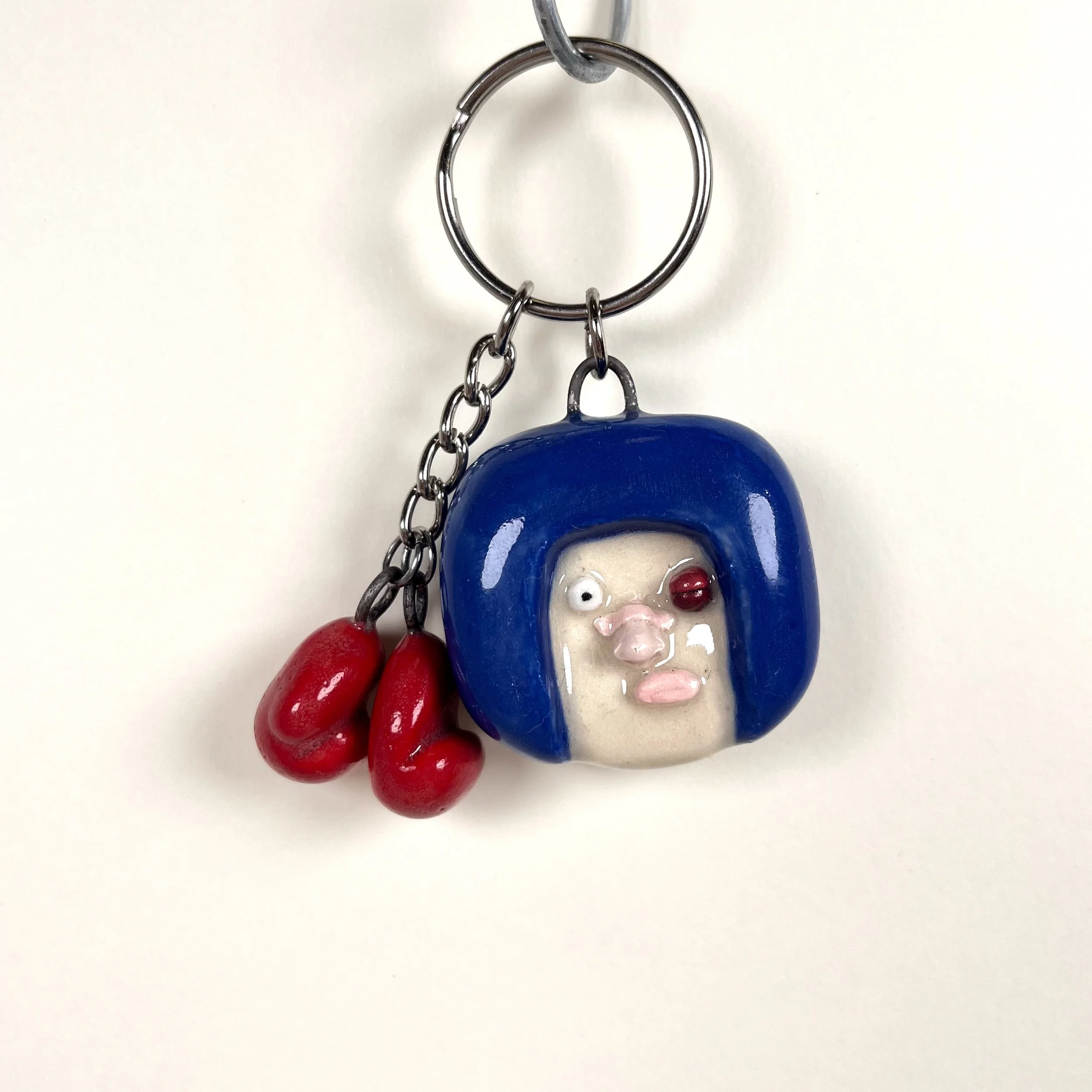 Broken Nose Boxer Keychain