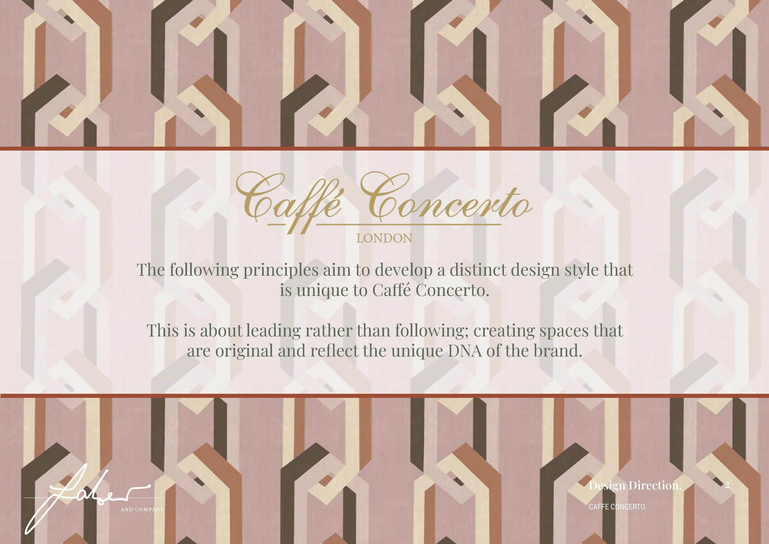 Interior Design Concept Development for Caffe Concerto, Westfield London 