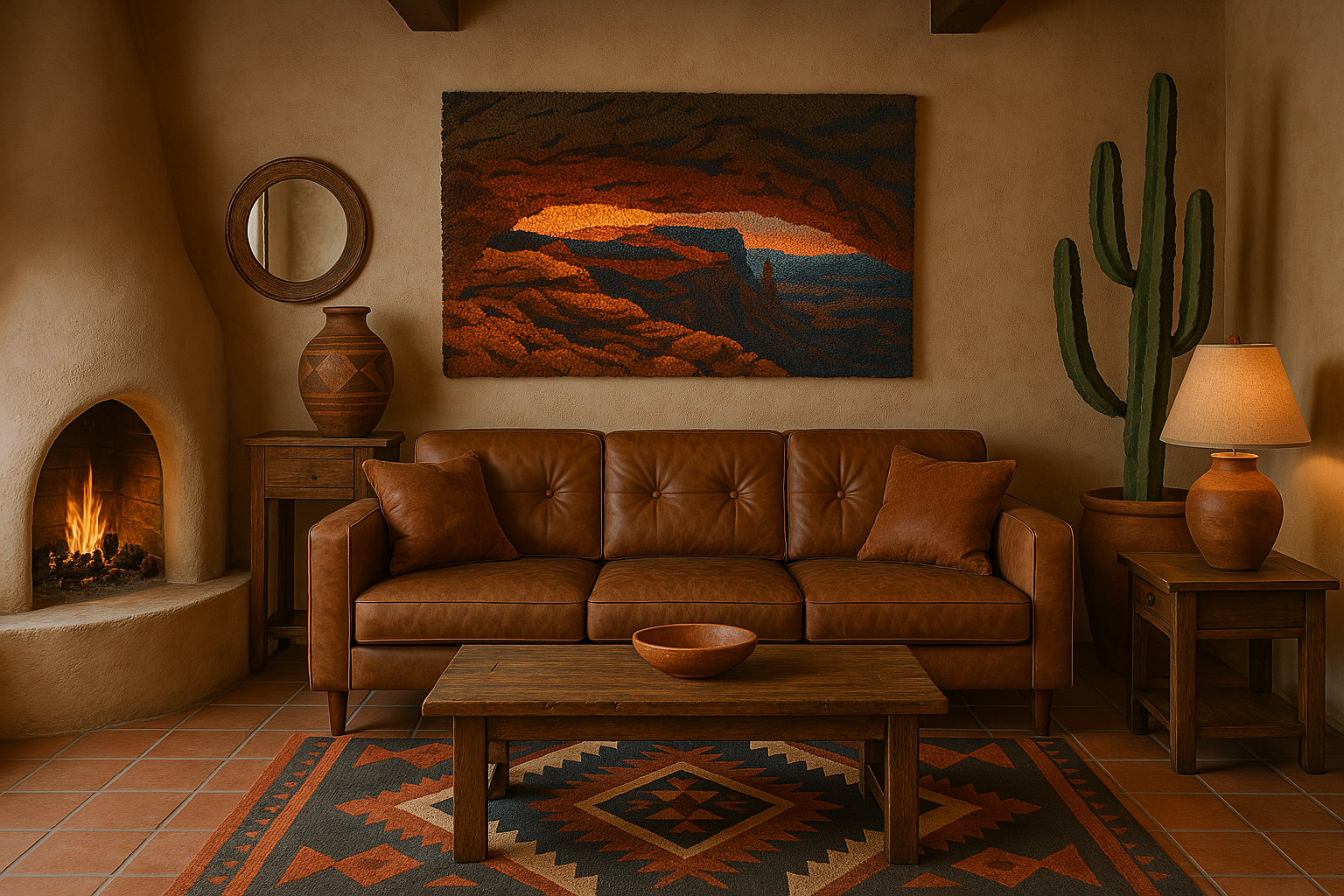 Picture of Mesa Arch, Canyonlands National Park Rug Art in Southwest themed room