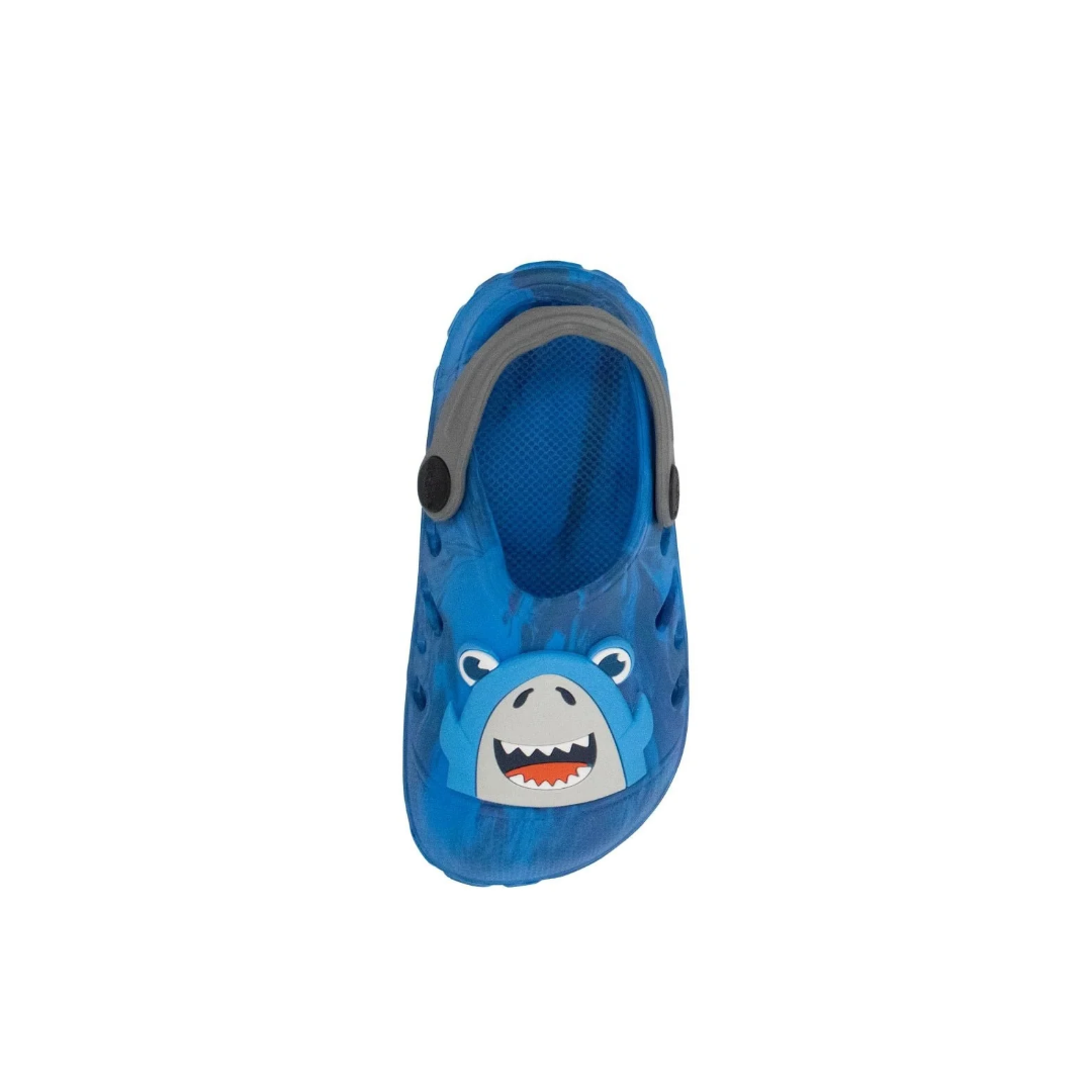 Western Chief Kid Easies Shark Clog Blue