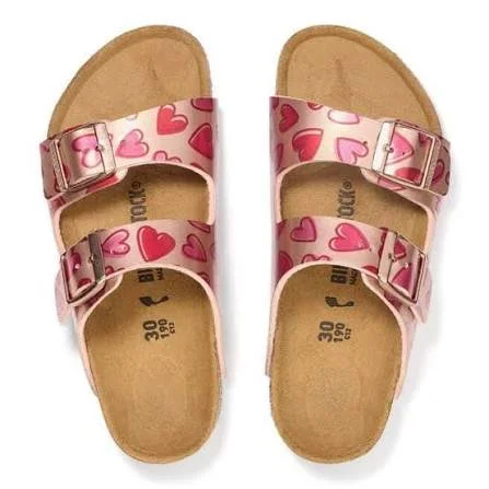Birkenstock Arizona Kids Electric Metallic Copoer Hearts