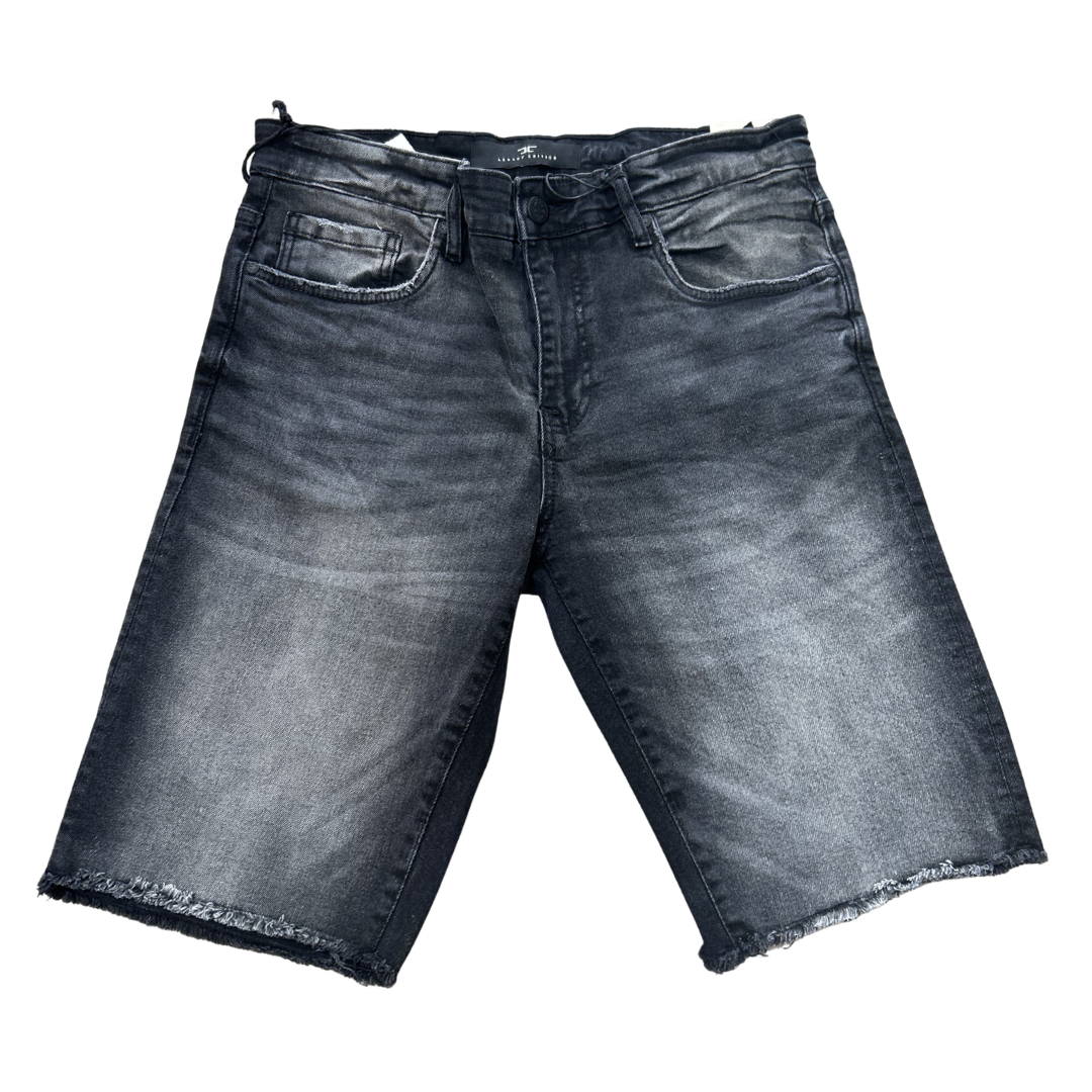 Jordan Craig Washed Denim Shorts Black Shadow