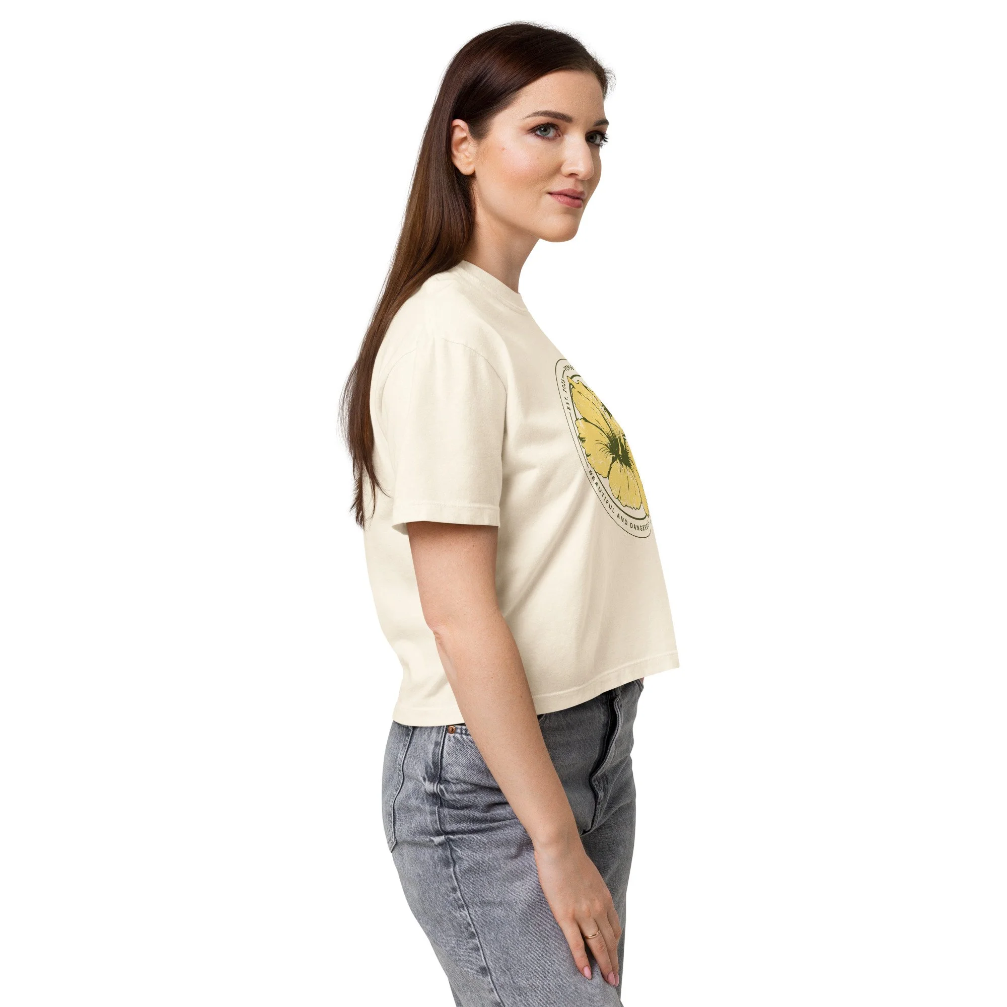 HIBISCUS Women's Boxy T - Ivory