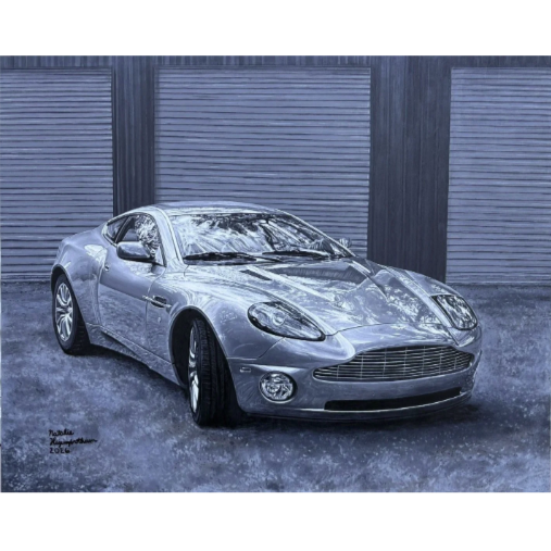 Black and White Aston Martin Vanquish