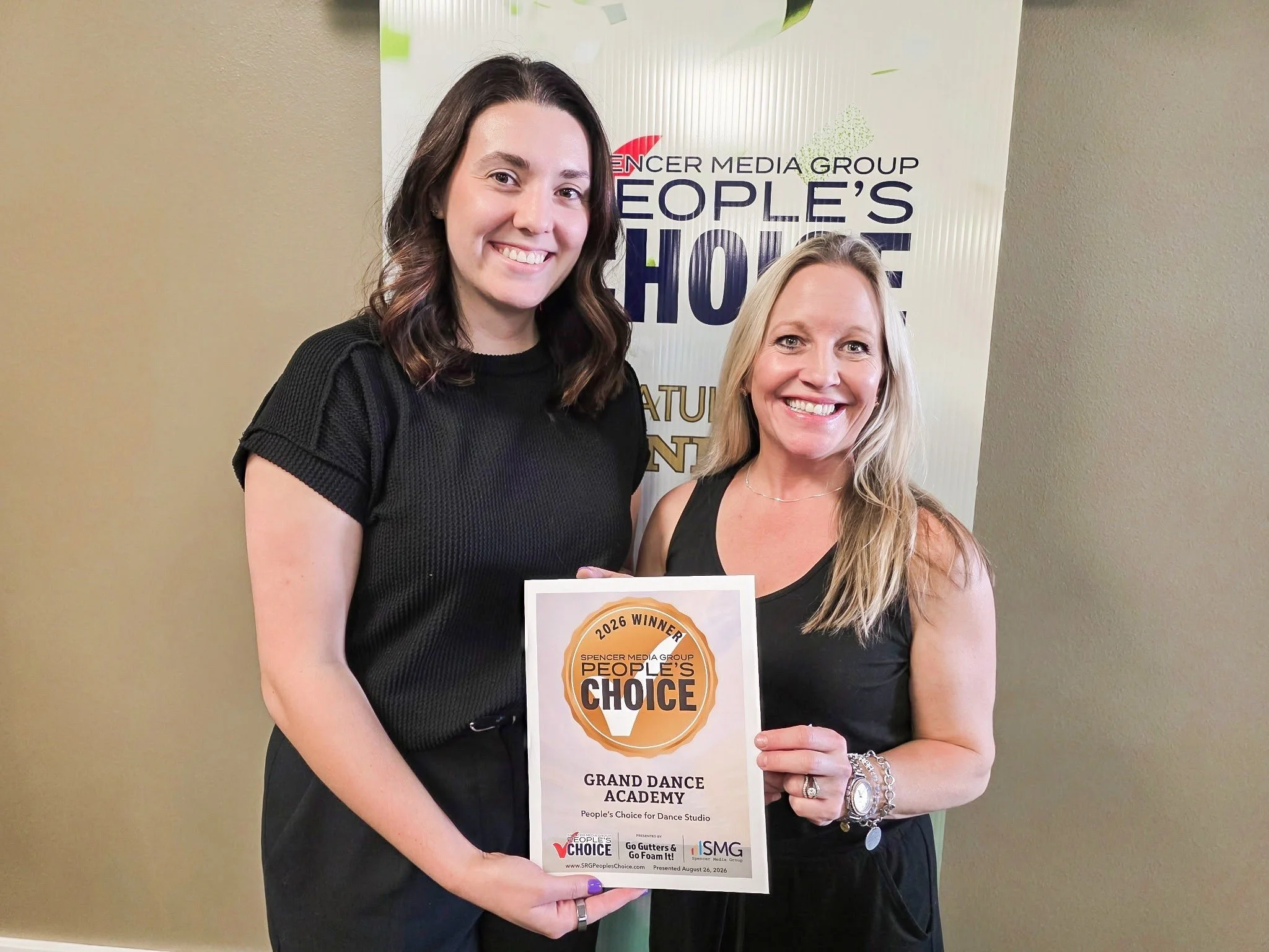 We are beyond excited to share that we have been named the SMG Peoples Choice Award Winner for Favorite Dance Studio! ✨️

This recognition means the absolute world to us because it comes directly from you- our incredible dancers, families, and amazin