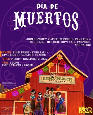 Día de Muertos event flyer