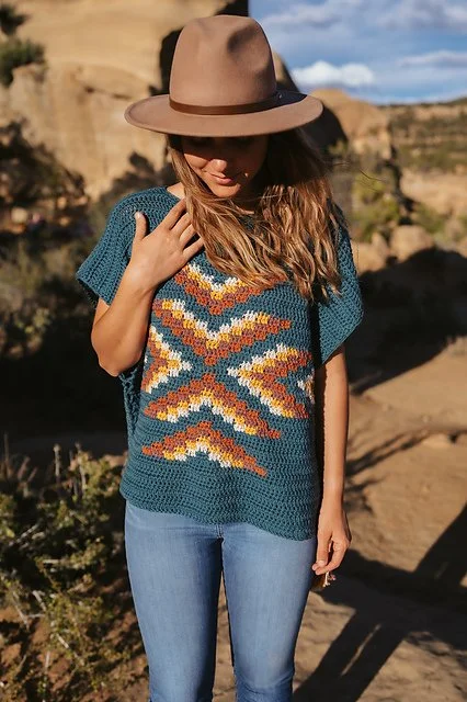 Lightning Feather Poncho CAL Digital Crochet Pattern PDF Free Download