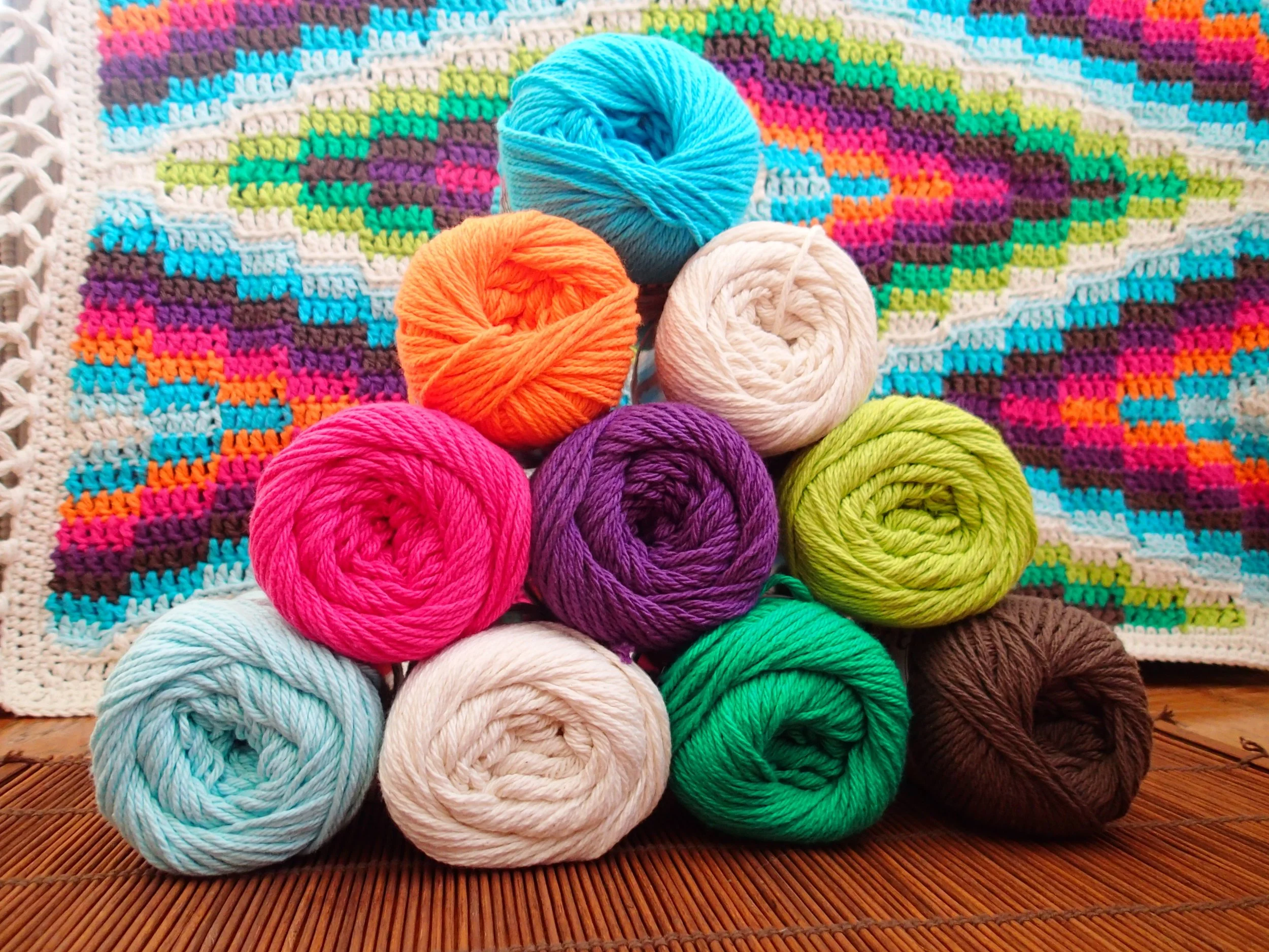 Modern Bohemian Baby Blanket Kit: Yarn + Printed Pattern