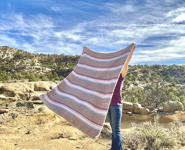 Sonoran Stripe Throw Digital Crochet Pattern PDF Free Download