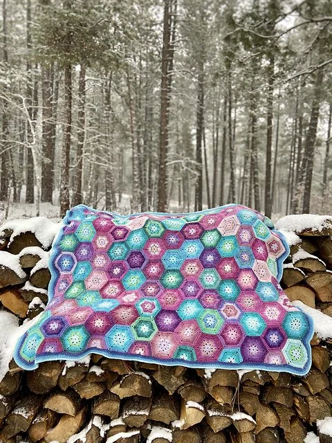 Happy Hours Blanket Digital Crochet Pattern PDF