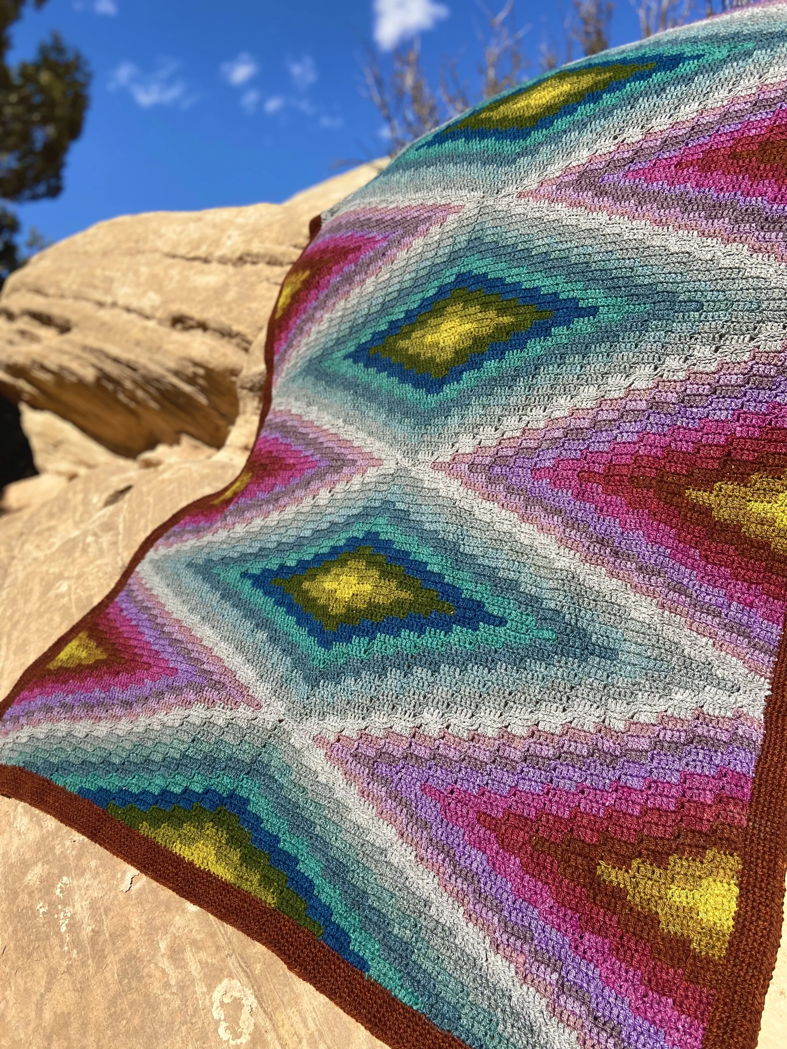 Modern Bohemian Blanket in canyonlands.jpeg
