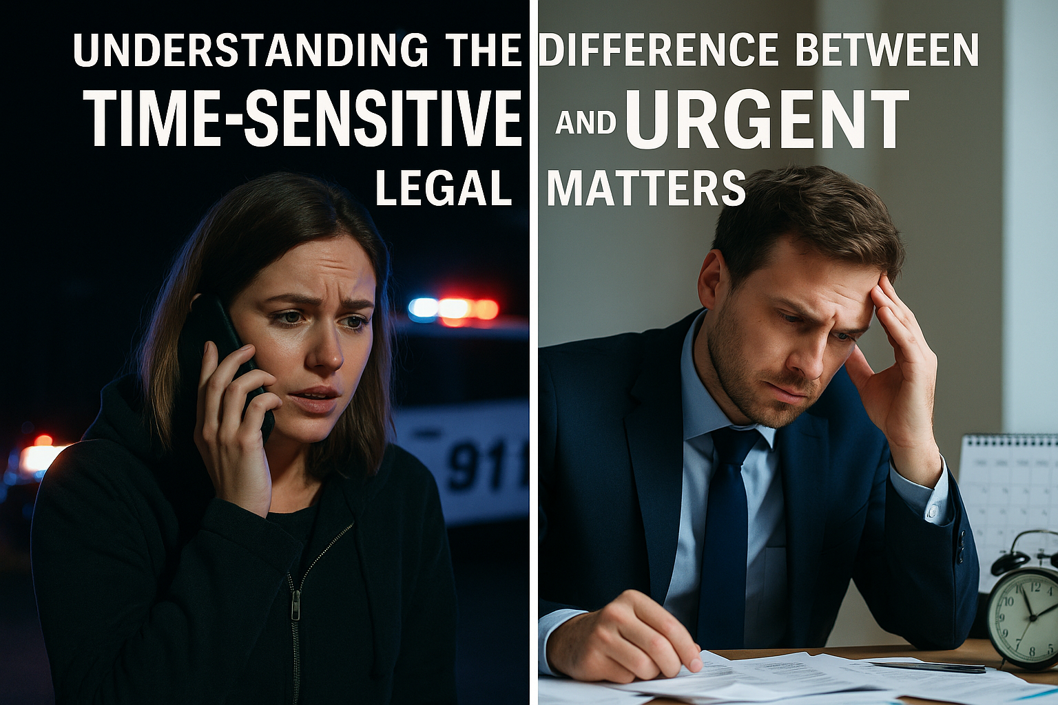 Understanding the Difference Between Time-Sensitive and URGENT Legal Matters