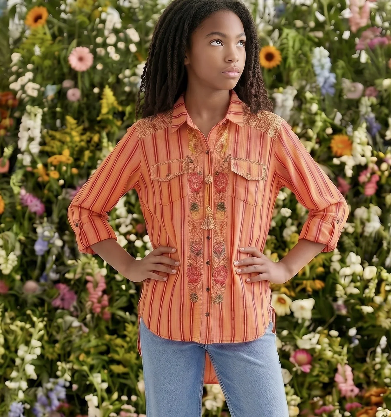 ARATTA PINK SHIRT AI SS26 FLORal bkgd.jpg