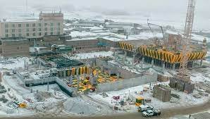 Aerial view of the construction site. January 2025.