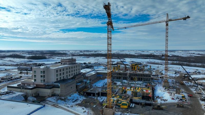 Aerial view of the construction site. January 2025.