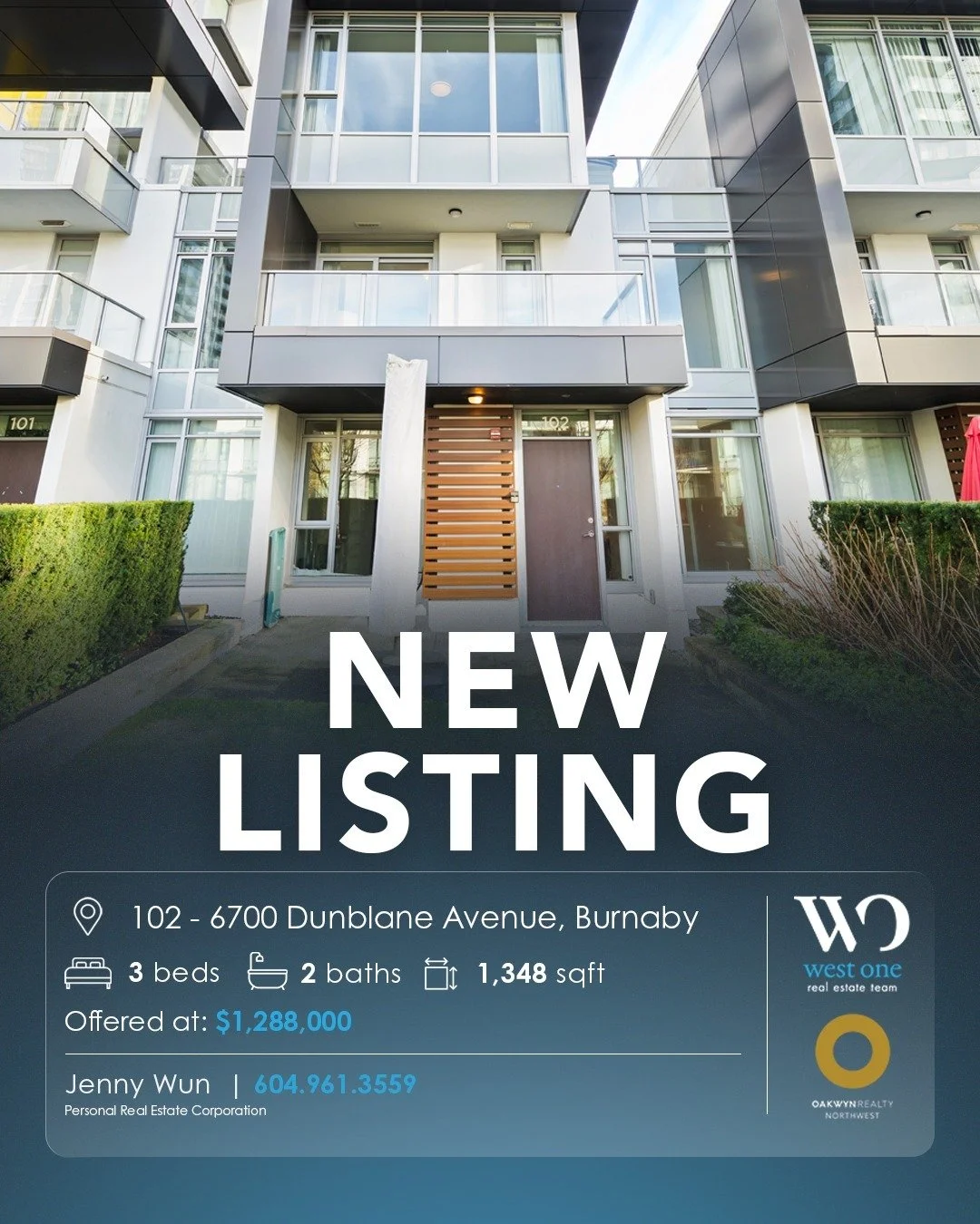 #FORSALE 102 - 6700 Dunblane Avenue, Burnaby, BC

🛏️ 3 beds, 2 baths
📐  1,348  sqft
💵  Offered at: $1,288,000

Experience townhome living 🏡 in the heart of Metrotown &mdash; a rare 3-bdrm, 2-bath residence with its own front-door entry 🚪 in Poly