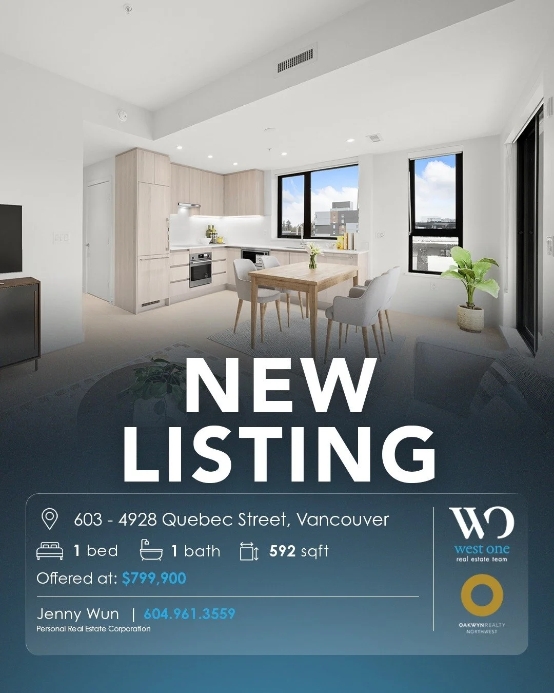 #FORSALE 603 - 4928 Quebec Street, Vancouver

🛏️ 1 bed, 1 bath
📐  592 sqft
💵  Offered at: $799,900

Experience the heart of the city 🏙️ at the corner of 33rd &amp; Quebec 📍. BAILEY is steps from centre field ⚾ and surrounded by the best of Vanco