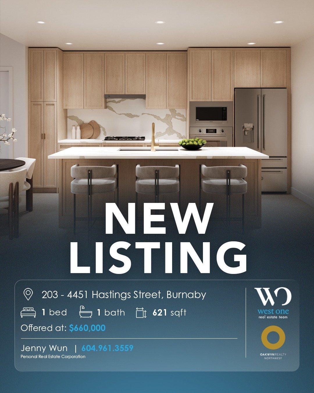 #FORSALE 203 - 4451 Hastings Street, Burnaby

🛏️ 1 bed, 1 bath
📐  621 sqft
💵  Offered at: $660,000

A limited collection of 38 residences in Burnaby Heights 🏙️ backed by Landa Global Properties &mdash; offering 1-, 2-, &amp; urban 3-bed homes 🏡.