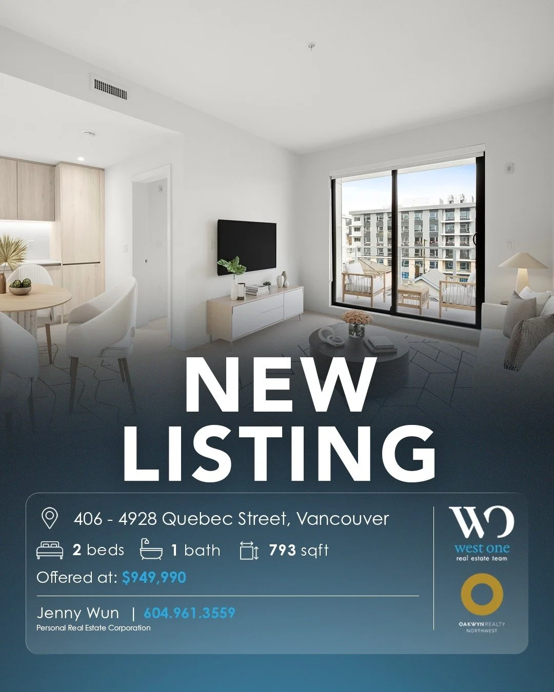 406 - 4928 Quebec Street, Vancouver

🛏️ 2 beds, 1 bath
📐  793 sqft
💵  Offered at: $949,990

Experience the heart of the city 🏙️ at the corner of 33rd &amp; Quebec 📍. BAILEY is steps from centre field ⚾ and surrounded by the best of Vancouver liv