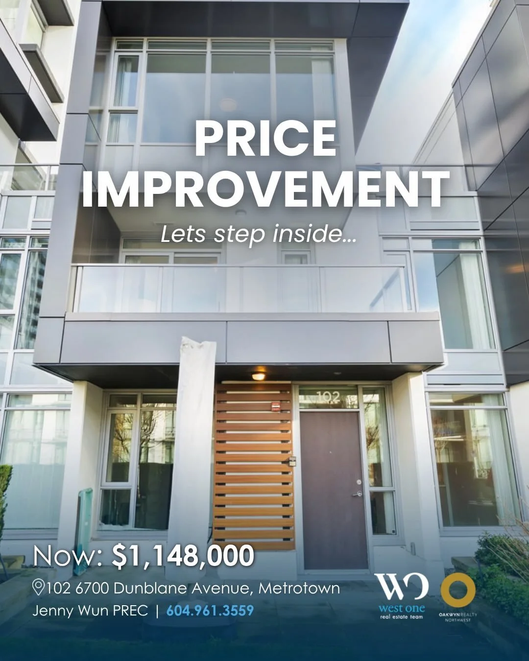 NEW PRICE! Now $1,148,000

📍102 6700 Dunblane Avenue, Burnaby

Welcome to a rare 3-bedroom, 2-bath townhome at Vittorio by Polygon, complete with its own private front entry and a thoughtful 3-level layout that gives you space to truly live.

The ma