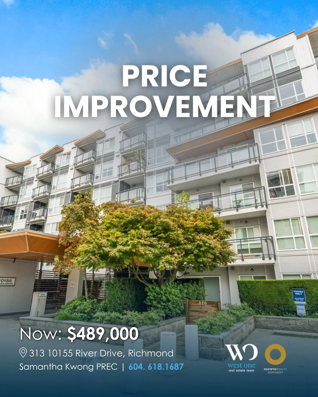 Urban living meets waterfront serenity&nbsp;- now $489,000.

Step into this beautifully designed&nbsp;1-bed, 1-bath home&nbsp;at Parc Riviera, where 9&rsquo; ceilings, engineered hardwood floors, and oversized windows create a space that truly feels 