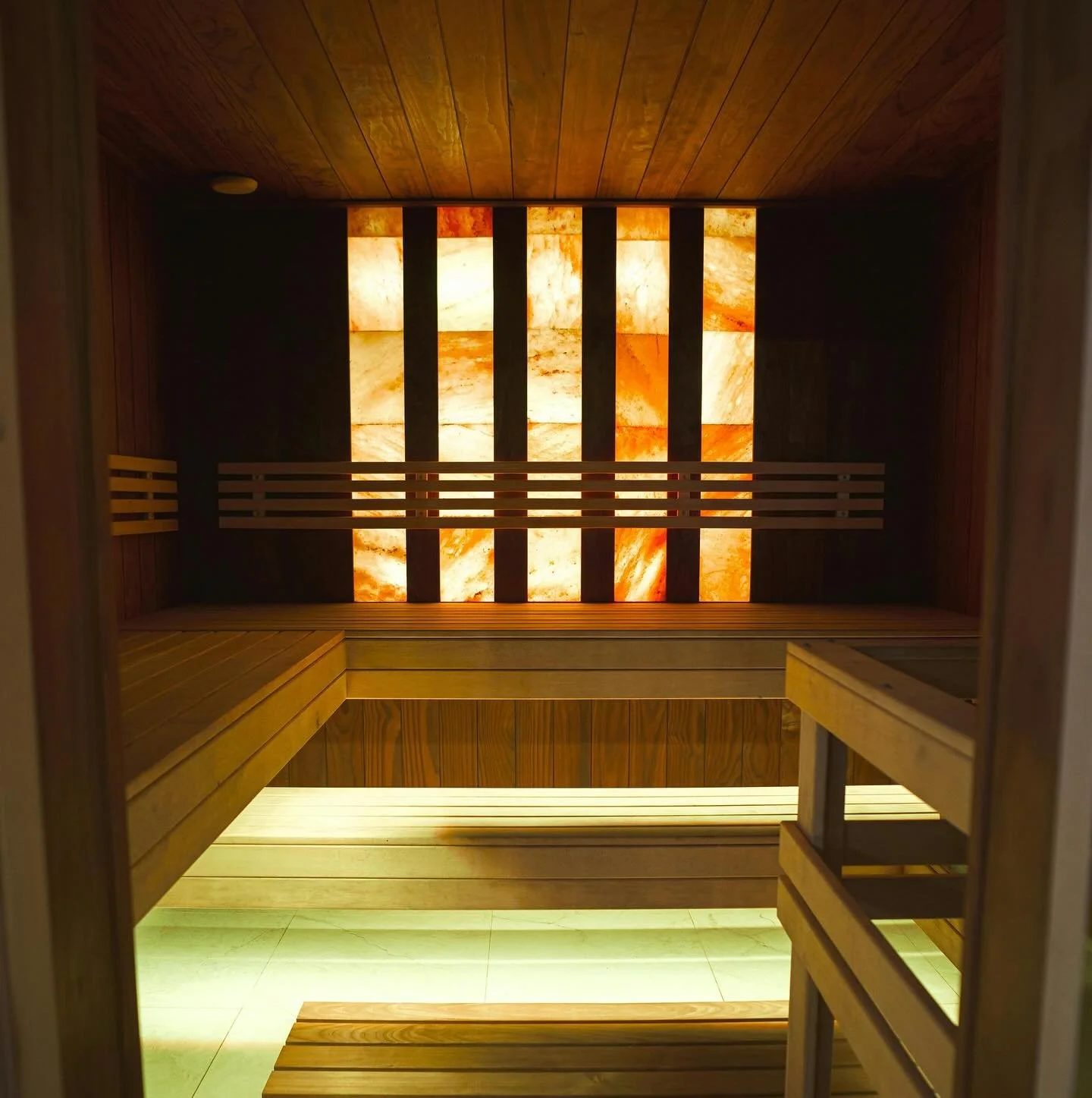 A salt wall in your sauna adds more than just beauty&mdash;it creates a calming, spa-like atmosphere while offering potential wellness benefits. 

The warm glow of the backlit Himalayan salt bricks sets the mood, while the gentle heat helps release n