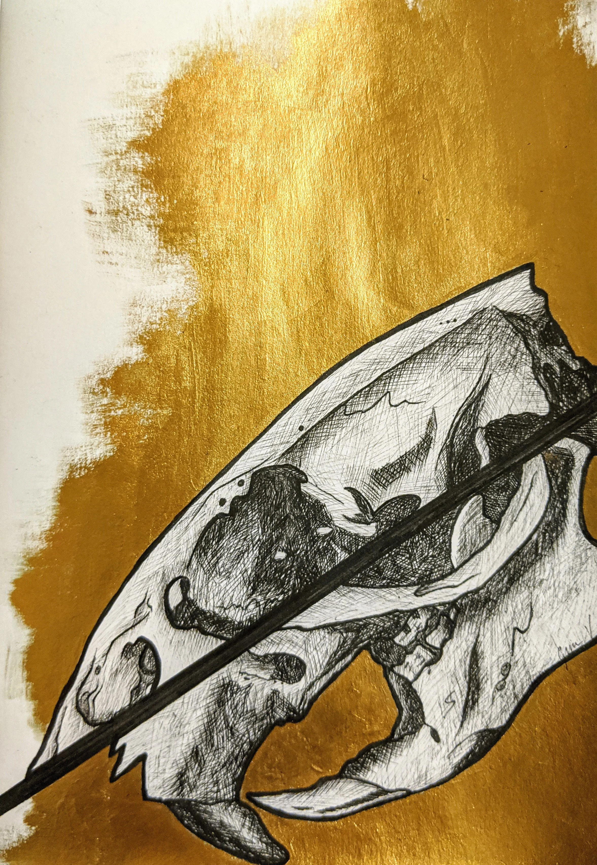 gold skull