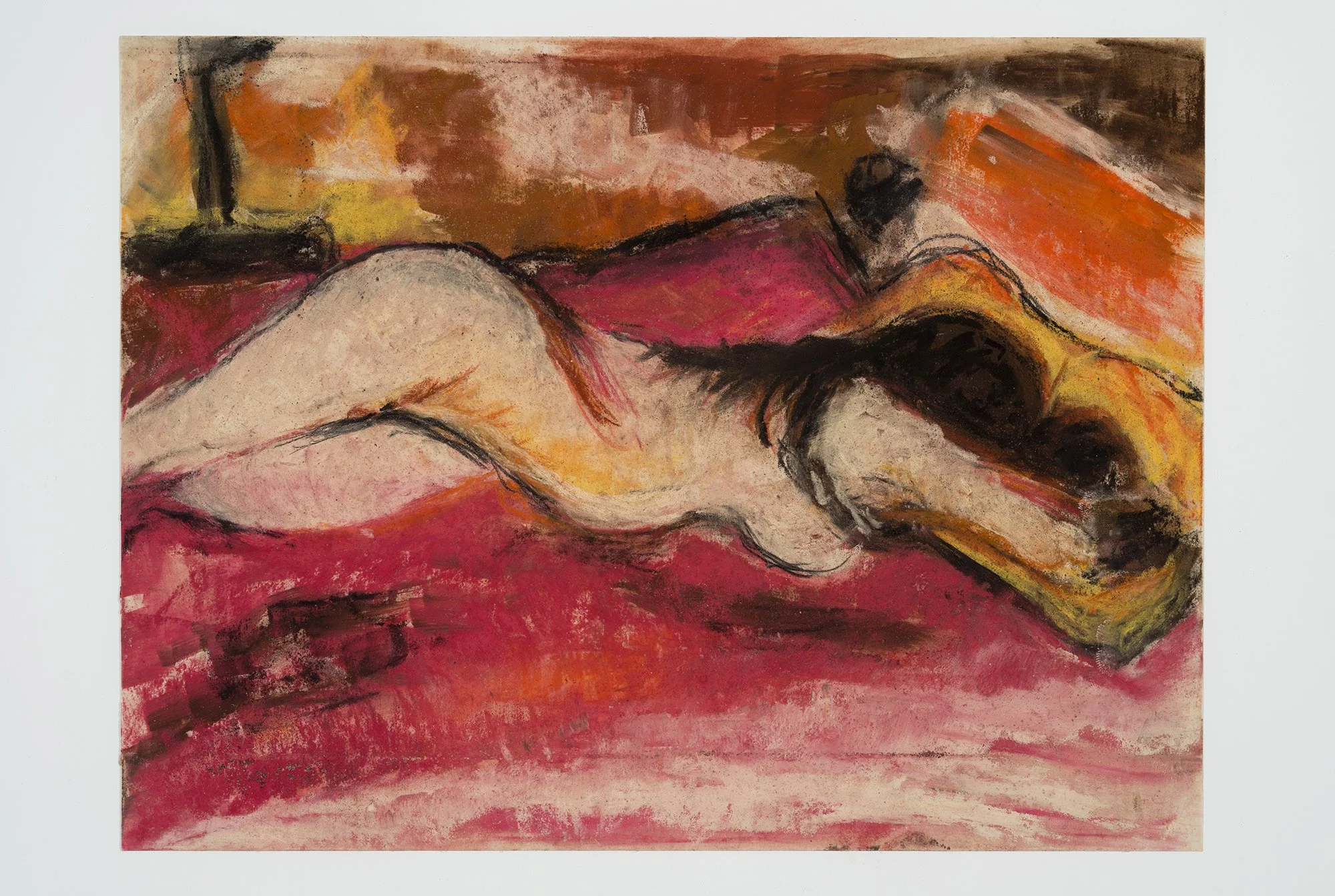 Endormie (Hommage à Munch)_31x23 cm, pastel, 2023