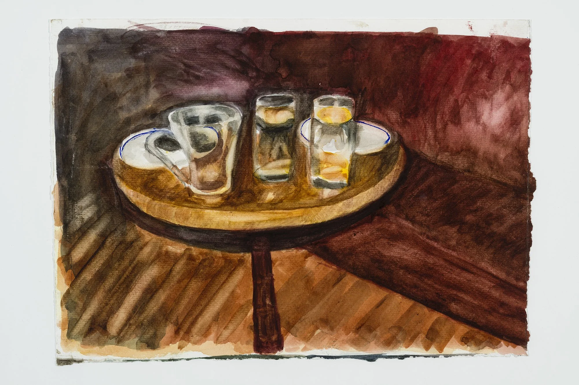 L'heure du thé à Paris_31x23cm, aquarelle, 2024