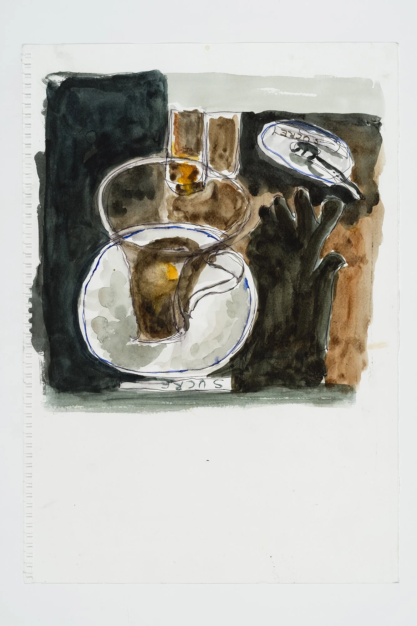 The lost glove_23x28 cm, aquarelle, 2024