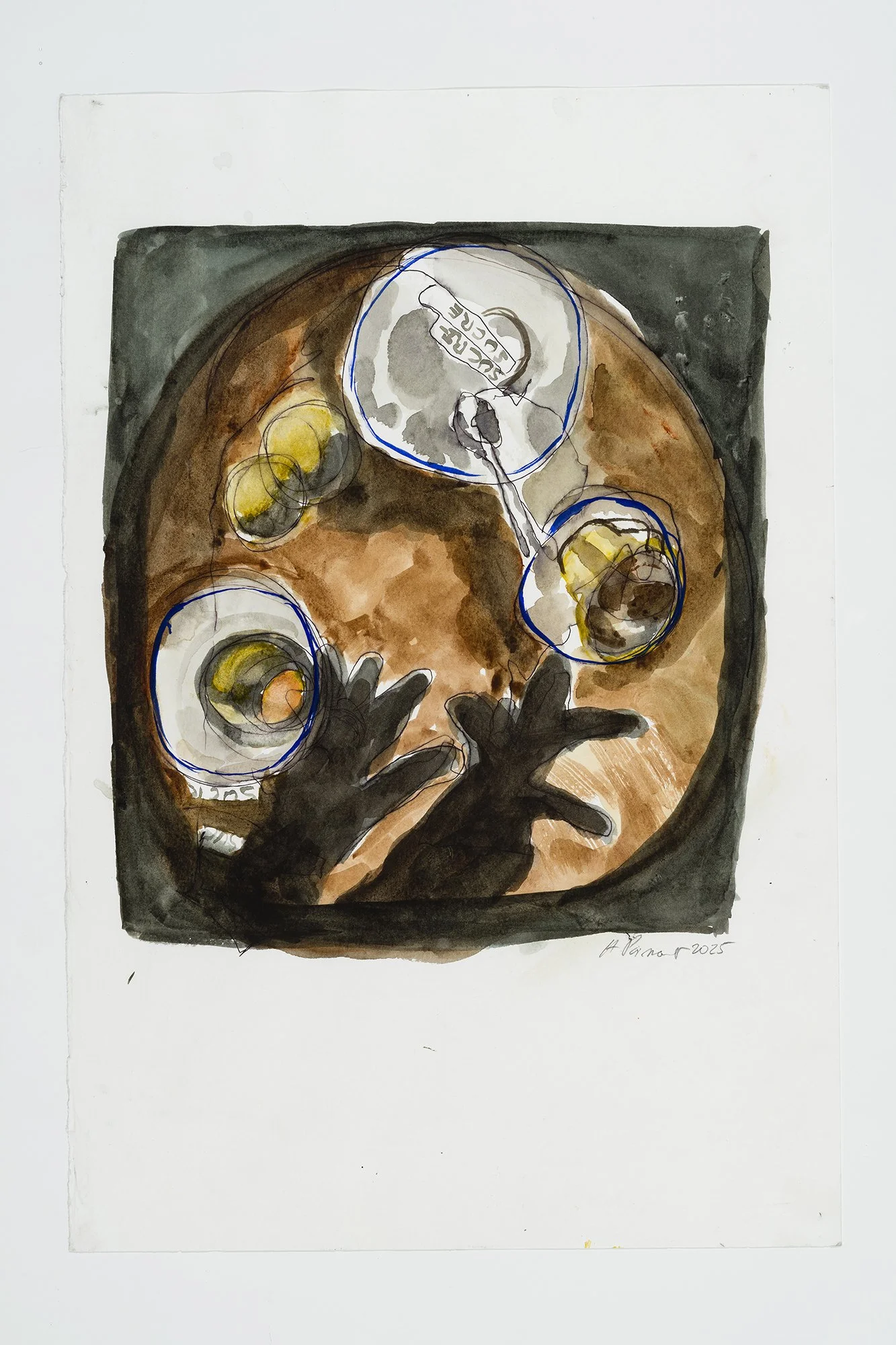 Crime scene_30x45 cm, aquarelle, 2024