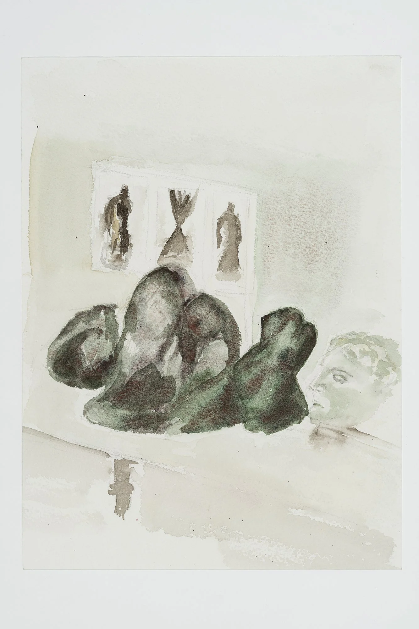 L'atelier de sculpure_31x23 cm, aquarelle, 2025