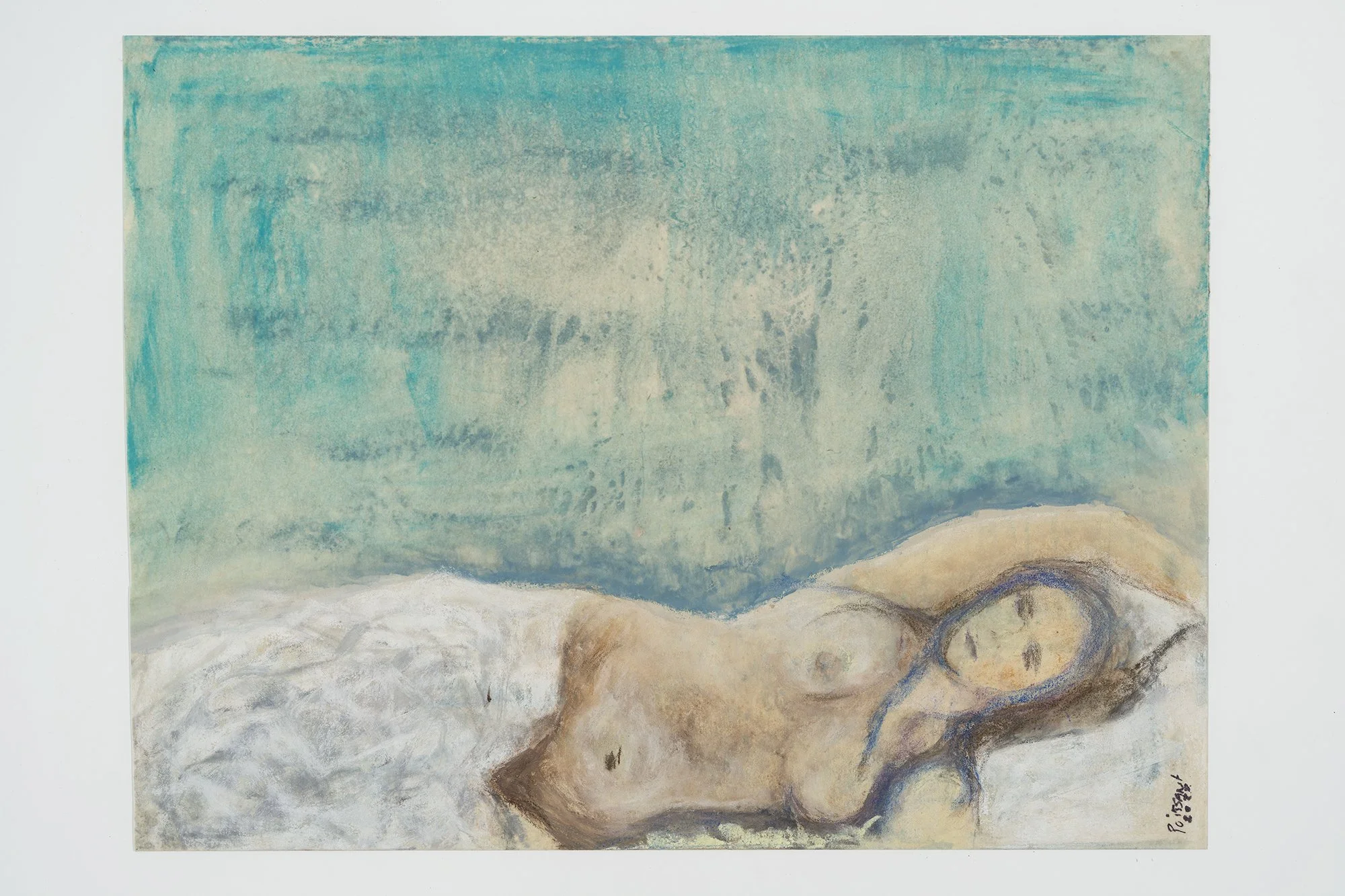 Inclinée_31x23 cm, pastel sur papier U-Art, 2023