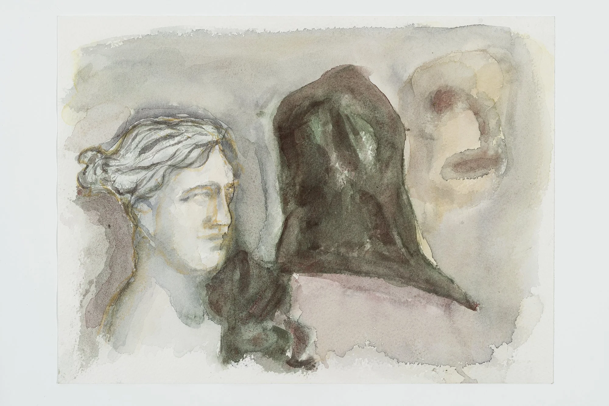 Tête de femme_31x23 cm, aquarelle, 2025