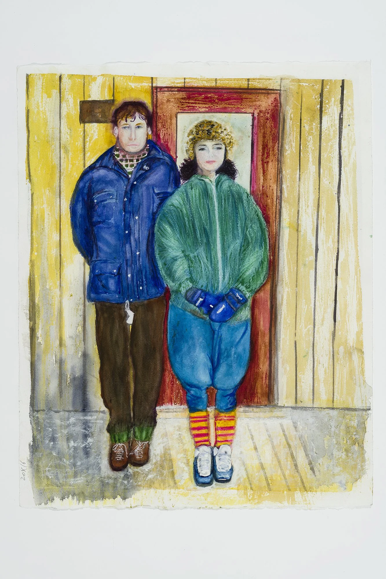 Ulli et moi_ 46x61 cm, aquarelle, 2021