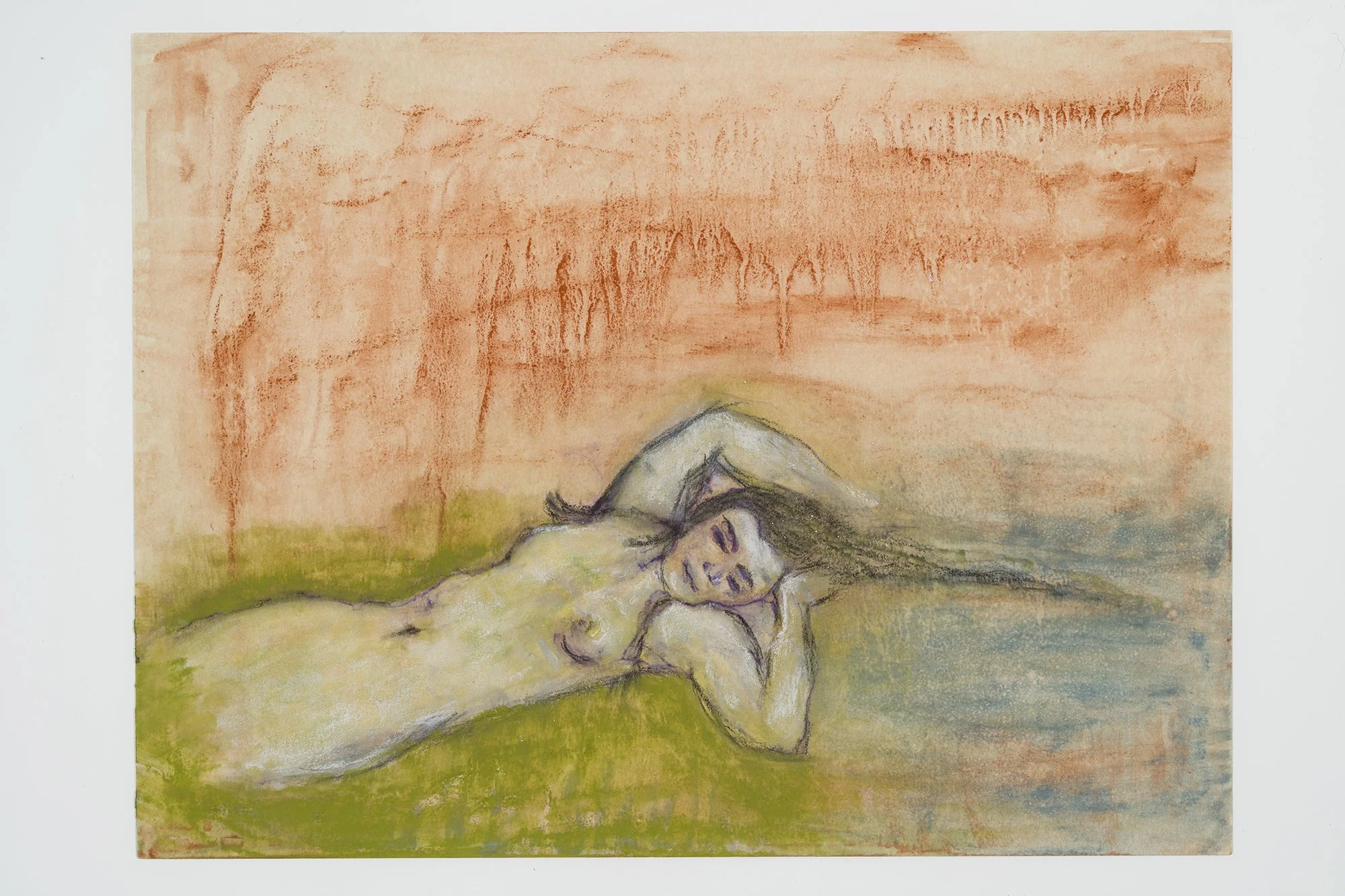 Naiade3_31x23 cm, pastel sur papier U-Art, 2023