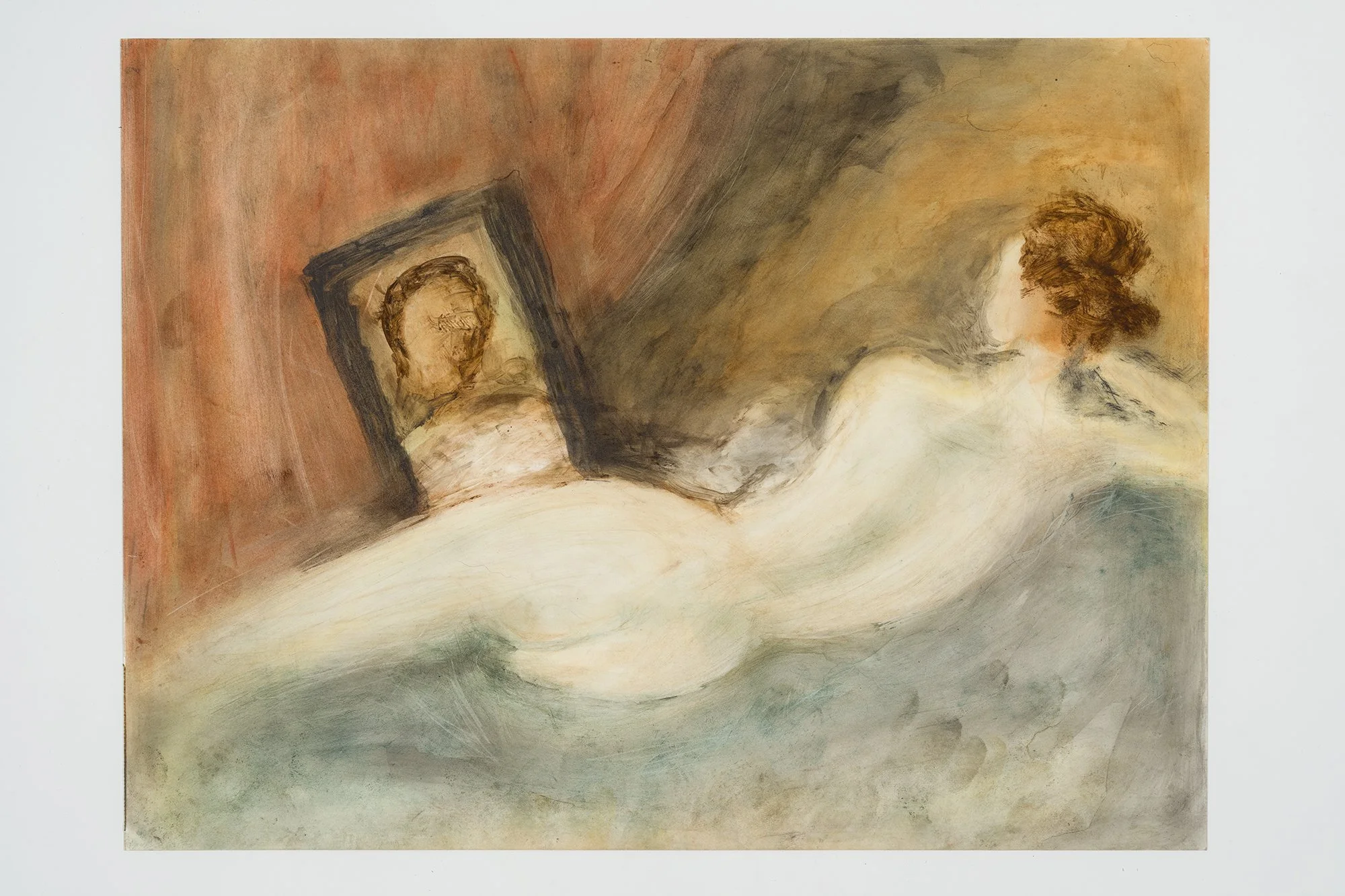 Inclinée (Hommage à Velasquez)_31x23 cm, pastel, 2023