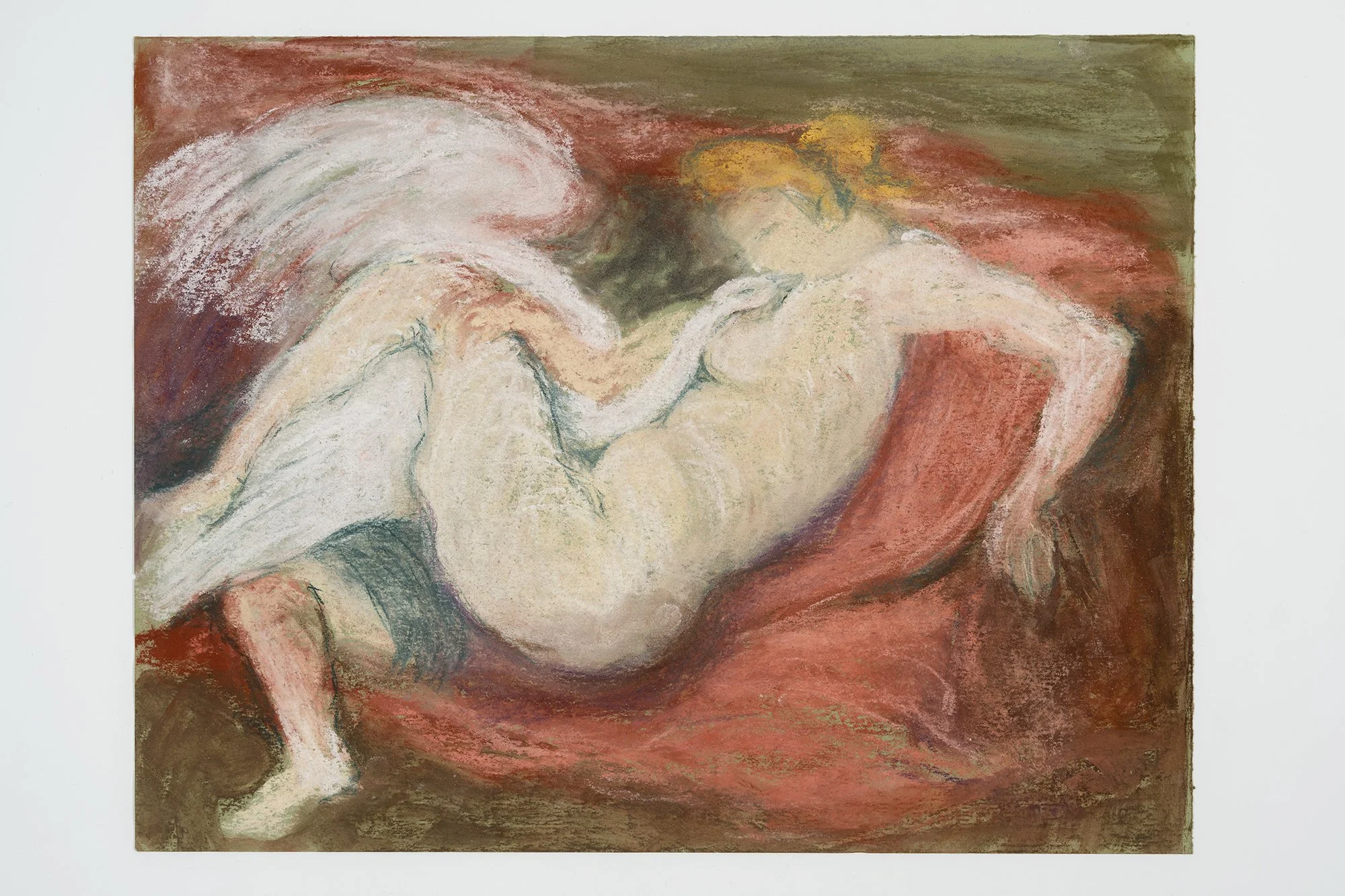 Leda_32x26 cm, pastel sur papier mi-teinte, 2023
