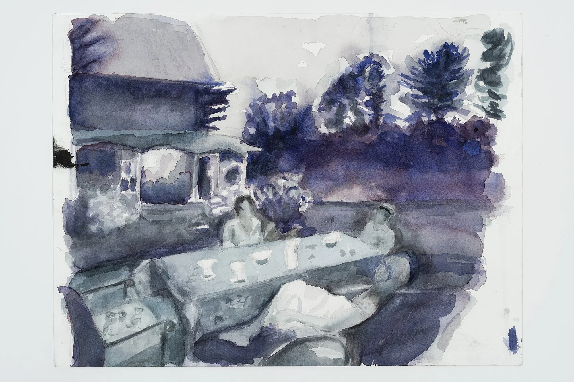 Par une chaude Soirée d'Été_41x30 cm, aquarelle, 2024