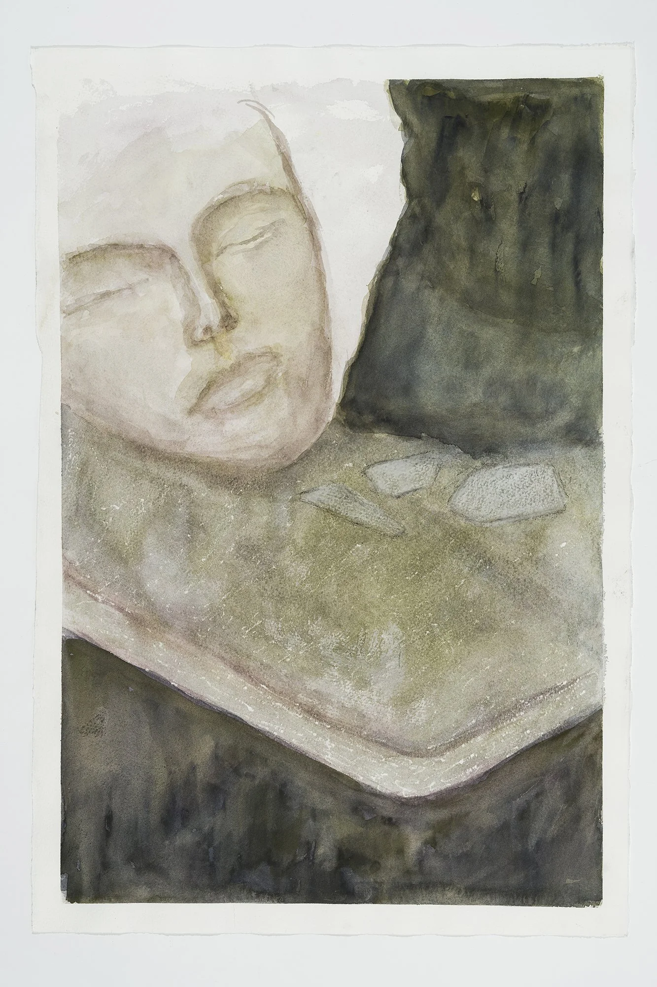 Le masque_38x56 cm, aquarelle, 2025