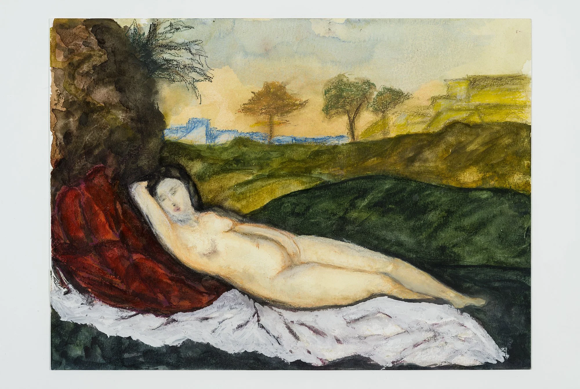 Venus1(Hommage à Titien)_38x27 cm, pastel sur papier U-Art, 2023