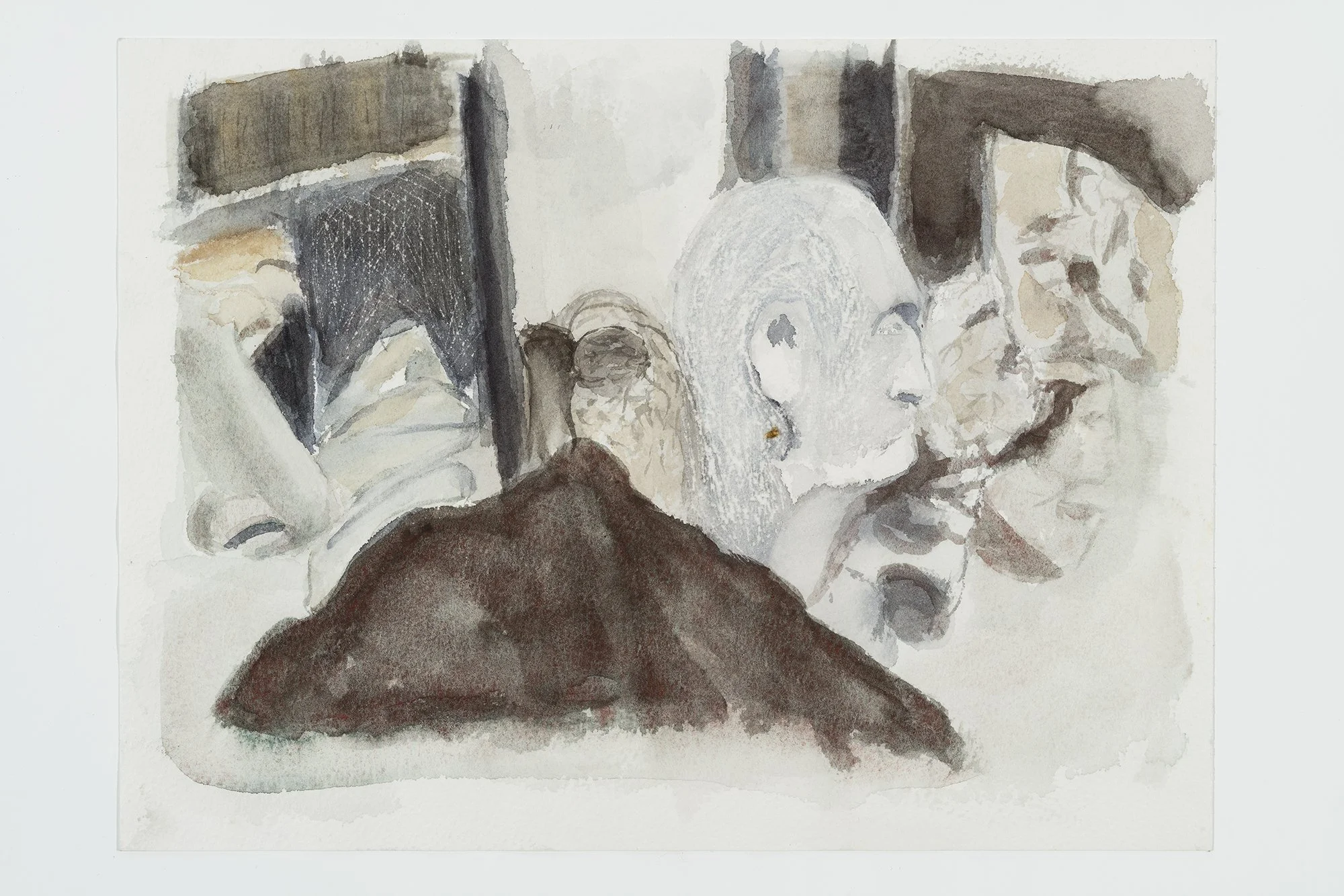L'atelier de sculpture4_31x23 cm, aquarelle, 2025