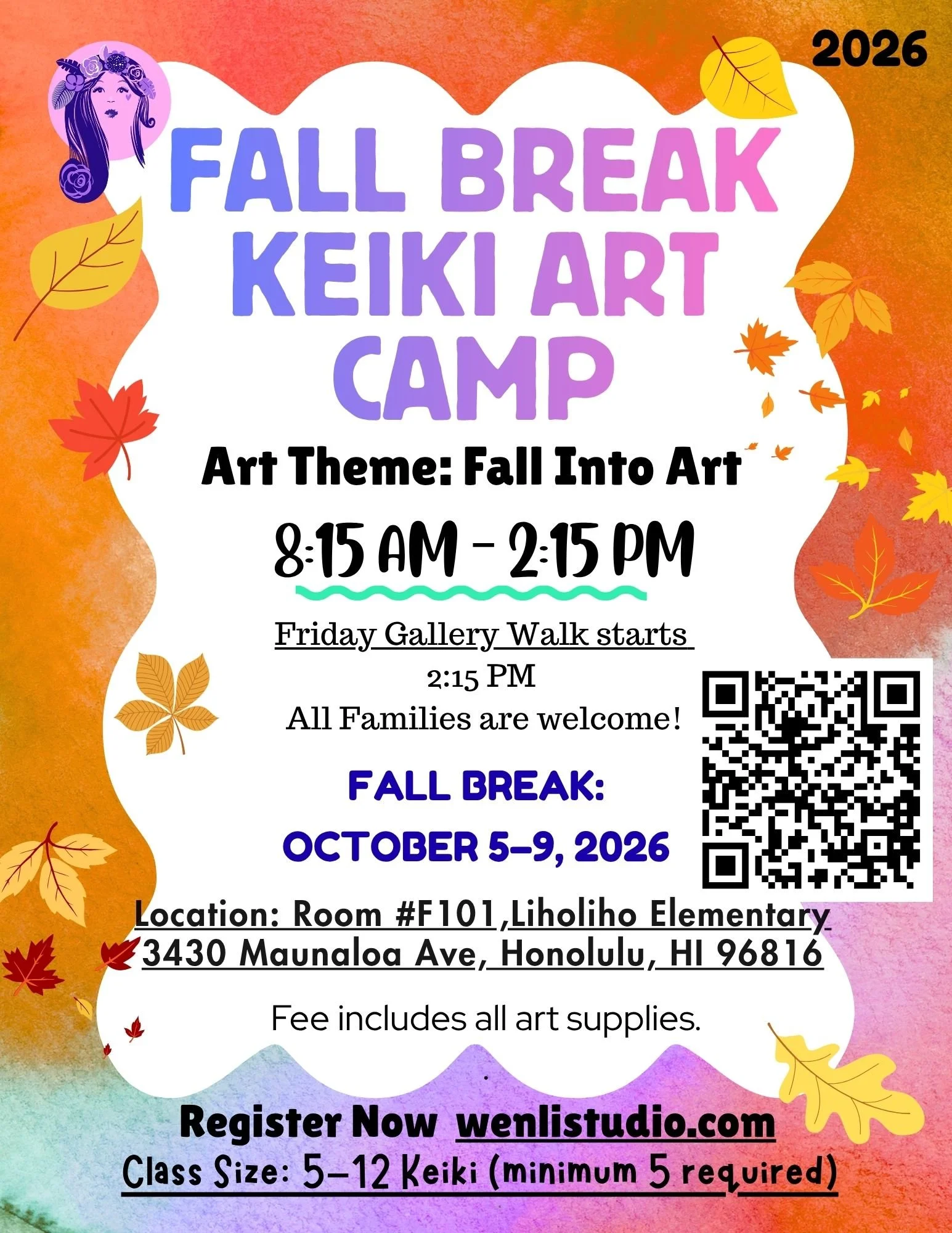 2026 Fall Break 'Ohana Art Camp Is Now Open for Registration!